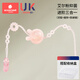 Kechao baby teether anti-drop chain pacifier chain clip baby silicone anti-lost chain molar chewing toy Al powder antibacterial model - free storage box + free anti-drop clip 39cm safety length double buckle