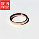 OeinOEIN 3mm convex moon element ring jewelry Au750 ring 18K rose gold color gold simple male and female couple ring 3mm version rose gold spot No. 20