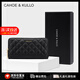 CAHOE KULLO official cowhide wallet women's long new style 2025 clutch bag women's card bag multi-card slot coin purse wallet black-CK women's bag birthday gift for girlfriend