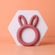 Children's Teether New Silicone Animal Rabbit Ears Teething Stick Baby Teething Toy Bracelet Blue Gray Bag Cute Rabbit Ears-Ring Teether