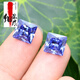 Nufano tanzanite loose stone square sapphire ring face blue ring loose diamond earrings pendant main stone diy 2x2mm