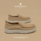 MONTAGUT Old Beijing Canvas Shoes 2025 Spring and Autumn New Product Thin Breathable Casual Men's Shoes Versatile Soft Sole Shoes for Men Khaki (Leather Shoe Size) 38