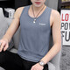 DONNJUNN Men's Clothing 2025 New Vest Inner Base Shirt Pure Cotton Undeformed Teenagers Fitness Outdoor Wear Middle School Students Group 08-M9708 White + M9793 Black M [Suggestions: 85Jin [Jin equals 0.5 kg] to 100Jin [Jin equals 0.5 kg]]