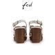 FED French sandals for women summer new women's shoes cross-strap heighten thick-soled sandals for women S0505-YAC265 beige 34