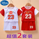 Trajes de baloncesto para niños de Disney Cartas de ropa para niños Cartas de verano Sports Sports y niñas Delas delgadas Trajes de entrenamiento de moda Suits Alphabets Set-Blue + Red 12033-38Jin [Jin equivale a 0.5 kg] todo tamaño