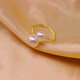 Fat Donglai buys the same style seawater pearl ring, white, truly adjustable opening, strong light, flat round freshwater ring for women, white 7-10mm