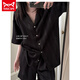 Catman Miiow Ice and Snow Silk Pyjamas for Women the Summer Style Stray Stripes mignon Shorts à manches courtes Suit de la soie de glace Vêtements de maison Summer # YX-3937 L [99-115] Jin [Jin est égal à 0,5 kg]