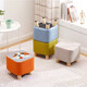 Children's Cartoon Stool Solid Wood Square Stool Changing Shoes Living Room Porch Living Room Coffee Table Low Stool Small Stool Entry Bedside Stool Random Color