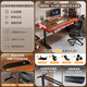 Huixun Jingdong's own brand solid wood 3cm electric lift table workbench computer table gaming table office desk hidden plug strip - dual motor 3cm solid wood walnut color 160*70 free delivery