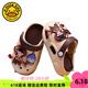 G.Duckkids Nezha Slippers Slippers Детские дырочные туфли для мальчиков в летнем новом мультфильме Мягкая подошва Внутреннего ребенка носят коричневый белый коричневый 24 (размер -25)