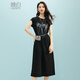 Tarde White 2025 Summer Fashion Temperamento simple Camiseta Falda de algodón suelto de algodón de algodón corto Falda lápiz lápiz N Black L
