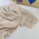 Huili Niuniuy kids new four-season children's blanket pure cotton edge knitted blanket baby blanket air conditioning quilt off-white blanket 86x92cm