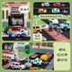 BABYMABO Children's Alloy Car Toy City Track Map Parking Lot Crawling Mat Basic Set Alloy Car 12 Pack_+City