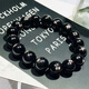 Mochen MOEYCIOR collectible gold luck stone bracelet for men and women Egyptian moonlight double cat's eye effect energy stone single circle black double eye collection grade 12mm men's model with thin hand circumference strong energy gold luck stone (Egypt)