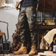 Jeep (Jeep) Arbeitshose für den Frühling und Herbst für Männer neue Stil Long Hosen für Herren -Freizeithosen für Outdoor Sport Comfort plus Fleece -Hose A688 Gray Camouflage (Sommer dünn) 33