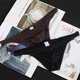 New ice silk underwear men's triangle thong low-waist fashion solid color sexy ultra-thin men's summer underwear thin 2-pack coffee + black XL