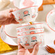 Underglaze color cute cartoon dishes set 2 4.5-inch bowls