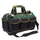 Sailotou tool bag multifunctional large thickened portable wear-resistant Oxford canvas repair electrician 20-inch dark green cloth-based tool bag thickened and wear-resistant