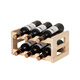 Jingmengyuan solid wood red wine rack home creative wine rack wine bottle rack red wine display rack storage wine cabinet decorative ornaments one layer six bottles log color
