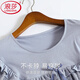 Langsha Light Luxury High-End-Frauenpyjamas Modal Spring und Herbst Langarm Pullover Lose großer Eis Seiden süßes Heimkleidung Set RQ6624 L