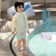 Baby 2025 new boys swimsuit one-piece swimsuit children's swimsuit summer seaside sun protection swimsuit for children, small dinosaur + swimming cap, sun protection UPF50 + chlorine resistance 90 cm