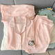 纪娅芙日系HelloKitty纱布睡衣女夏款短袖2025新款夏季家居服三件套 云朵棉-J9901#乐园小狗三件套 M 【建议75-100斤】