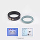 Zhizhen Yinlou 18K gold ancient money partial wealth ring women's new Chinese style blue water jade ring ring index finger ring Bafanglaicai - 18K gold ebony + blue water jade ring set + counter gift box 15/16 size, finger circumference is about 55-56mm