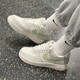 耐克（NIKE）休闲鞋女鞋2025夏季新款运动鞋AF1空军一号低帮板鞋IB3881-001 IB3881-001幻影灰白/浅军绿 36.5