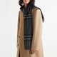 BURBERRY classic plaid cashmere scarf for men and women, Burberry autumn and winter scarf with tassel trim, charcoal gray 80155381 size: length 168*width 30cm