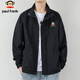 Paul Frank Jacket Men's Spring and Autumn Casual Jacket Men's Solid Color Top Trendy Brand Versatile Windproof Men's Black L