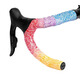Guee ice crack rainbow gradient handlebar road bicycle ultra-light grip handlebar shock-absorbing winding strap 25 blue and red gradient