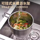 Xincong Stainless Steel Sink Filter Basket Kitchen Hanging Drainage and Vegetable Washing Multifunctional Fruit and Vegetable Storage Chopsticks and Spoon Large Separator 1 Pack Stainless Steel Drainage Basket