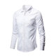 Spring and Autumn Men's Long Sleeve White Shirt Business Professional Clothes Working Suit Shirt Wedding Summer Blue and Black Top White X09 Top Pies XL