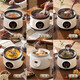 Electric stew pot steamer electric cooking pot stew pot casserole stew and steam all-in-one food supplement pot stew soup cup electric stew pot electric casserole soup pot stew water-proof porridge multi-function 5L purple sand scheduled appointment 4-6 people
