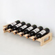Jingmengyuan solid wood red wine rack home creative wine rack wine bottle rack red wine display rack storage wine cabinet decorative ornaments one layer six bottles log color