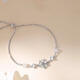 UOSU Jasmine Bracelet Girls Light Luxury Niche Exquisite High-Value Hand Accessories New Chinese Valentine's Day Birthday Gift for Girlfriend Silver White-Jasmine Bracelet-Gift Box