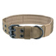 OIMG dog collar dog chain large dog medium-sized dog non-injury neck collar canvas Samoyed native dog collar large dog special khaki collar L size 30-70Jin Jin is equal to 0.5 kg within