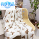 Famous high-quality baby four-season blanket, winter kindergarten nap children's small quilt, thin air-conditioning blanket, yellow scarf bear 80*100CM (leg cover)