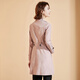 Time flies British style classic trench coat Spring double-breasted slim-fitting mid-length women's trench coat pink M