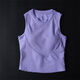 Vinoa sports vest with chest pad for women running training Pilates yoga sleeveless inner fitness top purple L