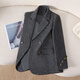 She Pool Lapel Suit 2026 Spring New Women's Fashion Temperament Double-breasted Loose Suit