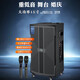 HYUNDAI Korean modern high-power square dance speaker trolley speaker outdoor karaoke high volume mobile Bluetooth stage speaker with microphone performance karaoke dance conference host 15-inch three-way 3200W + 16-inch karaoke machine