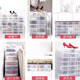 Shengnishangpin thickened transparent shoe box plastic drawer-type shoe box dormitory shoe box shoe storage box space-saving 4 pieces (28*18*9.5)