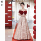 
Yinqu Toast Wedding 2025 New Wedding One-Shoulder Summer Engagement Dress Women's Light Luxury Summer Wine Red M
