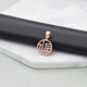 Shengbei 18K Rose Gold Birkin Gold Fortune Round Pendant K Gold Plain Gold Necklace Women's Pendant 18K Gold 1.25g