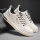 Changxiang Huili Men's Shoes Autumn 2025 Men's Running Versatile Shoes Men's Leather Light Casual Leather Shoes Non-Slip Sports Sneakers Men's White 40