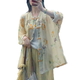 Rindu cotton and linen suit for women high-end linen Chinese style shorts suit for women 2025 summer thin high-end linen 9761 light yellow top + 9667 yellow pants [small M [recommended 100 Jin [Jin equals 0.5 kg] below]