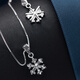 Pt.Charm platinum pendant women's platinum pendant snowflake pendant new product pt950 platinum necklace necklace platinum necklace in stock national inspection certificate 1.0g-1.1g
