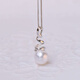 Pearl pendant single without chain pendant natural freshwater pearl necklace simple niche S925 7-8 mm white nearly round beads without chain