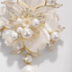 Shaoyu German mother-of-pearl brooch for women, high-end, light and luxurious, camellia hanging mother-of-pearl day brooch, jewelry gift, white camellia, ordinary size
